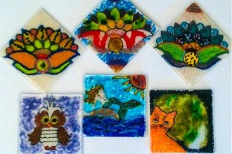 Doodle Plates/ Frit Painting